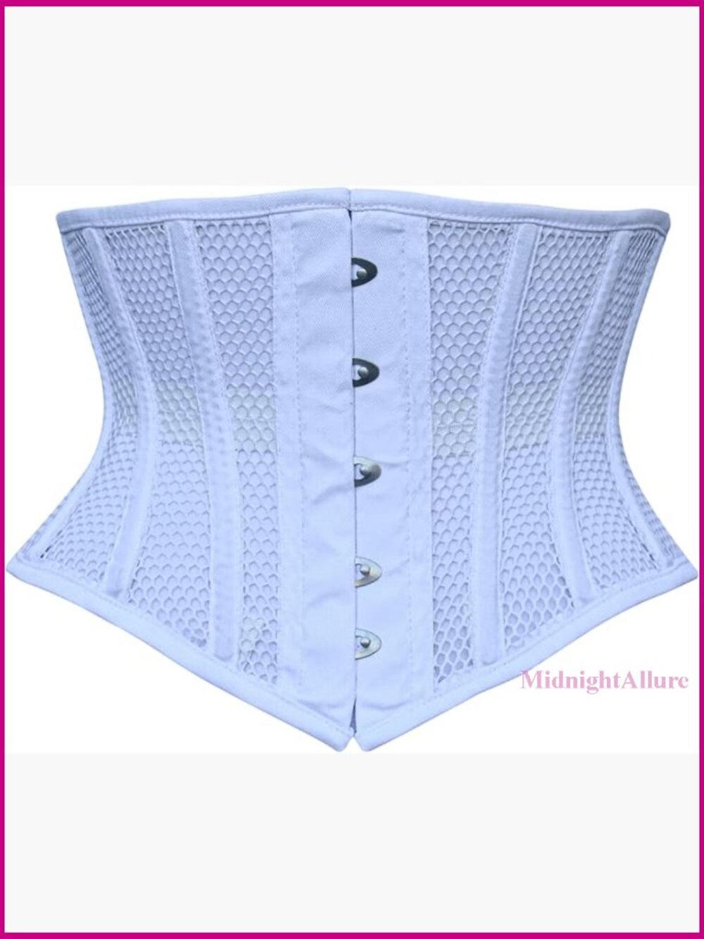 Steel Boned Underbust Corset Waist Trainer Mesh Body Shaper Cincher